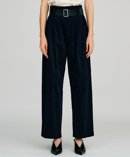 PRANK PROJECT(プランクプロジェクト)の「【2026Autumn Pre-Order】ベルテッドコーデュロイパンツ / Belted Corduroy Pants(その他パンツ・レディース・ピンク/ブラウン/ネイビー・38/36)」の1枚目の写真