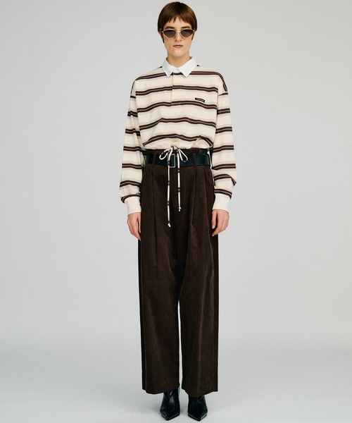 PRANK PROJECT(プランクプロジェクト)の「【2026Autumn Pre-Order】ベルテッドコーデュロイパンツ / Belted Corduroy Pants(その他パンツ・レディース・ピンク/ブラウン/ネイビー・38/36)」の4枚目の写真