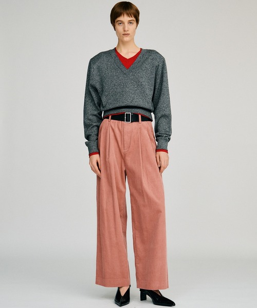 PRANK PROJECT(プランクプロジェクト)の「【2026Autumn Pre-Order】ベルテッドコーデュロイパンツ / Belted Corduroy Pants(その他パンツ・レディース・ピンク/ブラウン/ネイビー・38/36)」の6枚目の写真