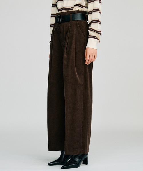PRANK PROJECT(プランクプロジェクト)の「【2026Autumn Pre-Order】ベルテッドコーデュロイパンツ / Belted Corduroy Pants(その他パンツ・レディース・ピンク/ブラウン/ネイビー・38/36)」の15枚目の写真