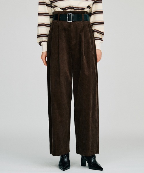 PRANK PROJECT(プランクプロジェクト)の「【2026Autumn Pre-Order】ベルテッドコーデュロイパンツ / Belted Corduroy Pants(その他パンツ・レディース・ピンク/ブラウン/ネイビー・38/36)」の14枚目の写真