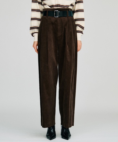 PRANK PROJECT(プランクプロジェクト)の「【2026Autumn Pre-Order】ベルテッドコーデュロイパンツ / Belted Corduroy Pants(その他パンツ・レディース・ピンク/ブラウン/ネイビー・38/36)」の13枚目の写真