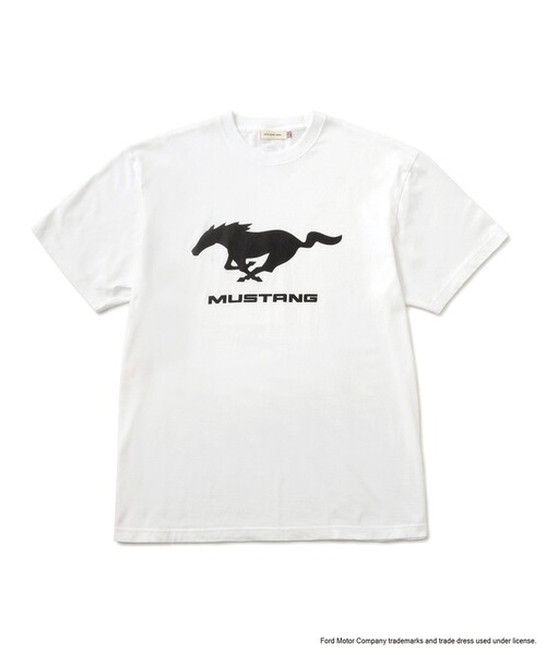 GOOD ROCK SPEED(グッドロックスピード)の「【GOOD ROCK SPEED/グッドロックスピード】マスタングモチーフTシャツ(Tシャツ/カットソー・メンズ・ホワイト/チャコールグレー・L/S/M)」の3枚目の写真