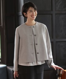 【オンオフ使える】MULTI DRY クロス ノーカラー ジャケット