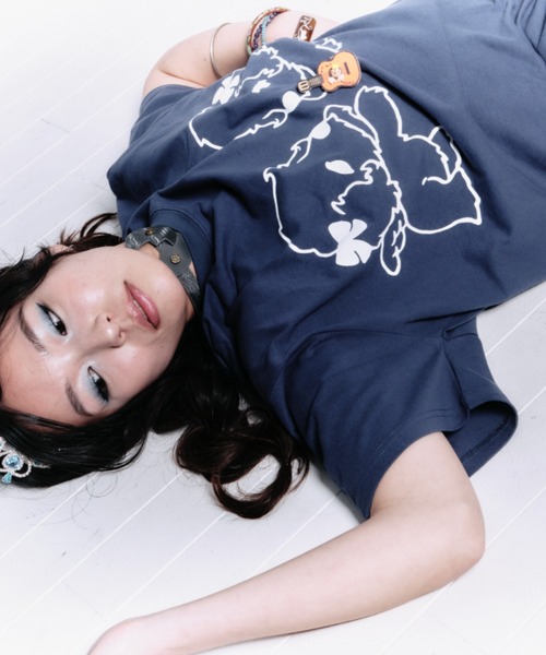 twins(nemne store)(ツインズ)の「twin puppies tee(Tシャツ/カットソー・レディース・Navy/White・SMALL/MEDIUM/LARGE)」の9枚目の写真