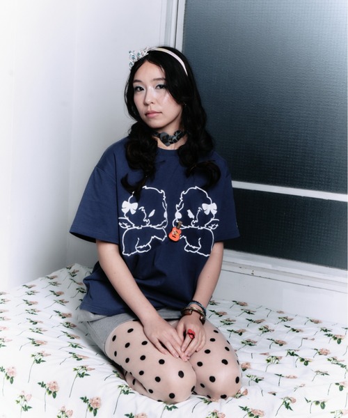 twins(nemne store)(ツインズ)の「twin puppies tee(Tシャツ/カットソー・レディース・Navy/White・SMALL/MEDIUM/LARGE)」の11枚目の写真