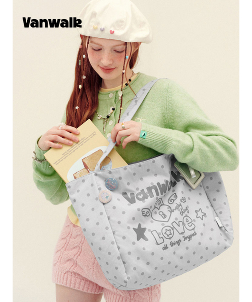 VANWALK（バンウォーク）の「Clover Tote Bag [Ash Blue]（ショルダーバッグ・レディース・インディゴブルー・FREE）」の3枚目の写真