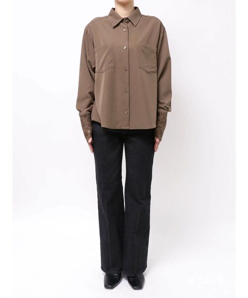 LAGUNAMOON(ラグナムーン)の「【WEB限定】レースカフスシャツ(シャツ/ブラウス・レディース・ホワイト/ピンク/ブラウン・FREE)」の10枚目の写真