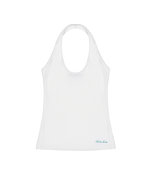 ESSENTIAL HALTER TOP_WHITE
