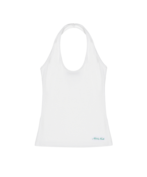 NICK&NICOLE(ニックアンドニコール)の「ESSENTIAL HALTER TOP_WHITE(Tシャツ/カットソー・レディース・その他・FREE)」の1枚目の写真