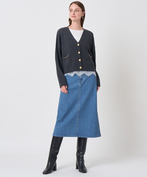 ANAYI(アナイ)の「カシミヤブレンドビットV カーディガン(カーディガン/ボレロ・レディース・キャメル/レッド/チャコールグレー・38)」の19枚目の写真