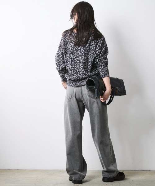 CHIC STYLE(シックスタイル)の「レオパードプリントVネックニットカーディガン<大きいサイズ有>シックスタイル(カーディガン/ボレロ・レディース・ブラウン系/グレー系・L~LL/M/5L~6L/3L~4L)」の8枚目の写真