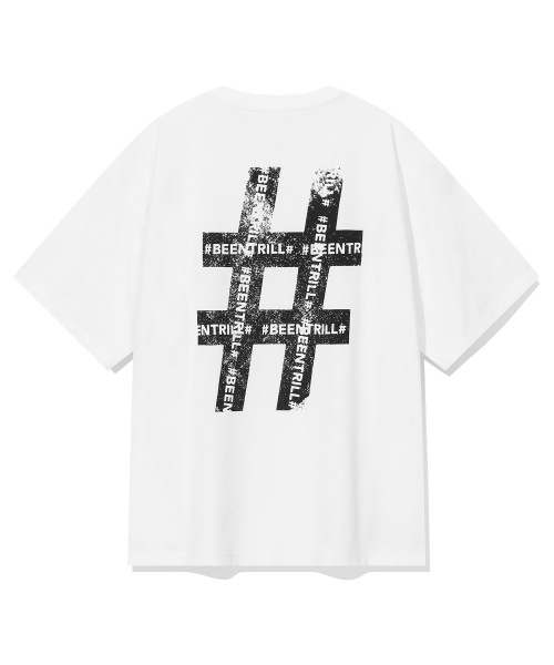 BEENTRILL(ビントリル)の「ヴィンテージハッシュタグジャイアントフィットメッシュ半袖Tシャツ(ホワイト)(Tシャツ/カットソー・レディース・その他・SMALL/MEDIUM/LARGE/X-LARGE)」の2枚目の写真