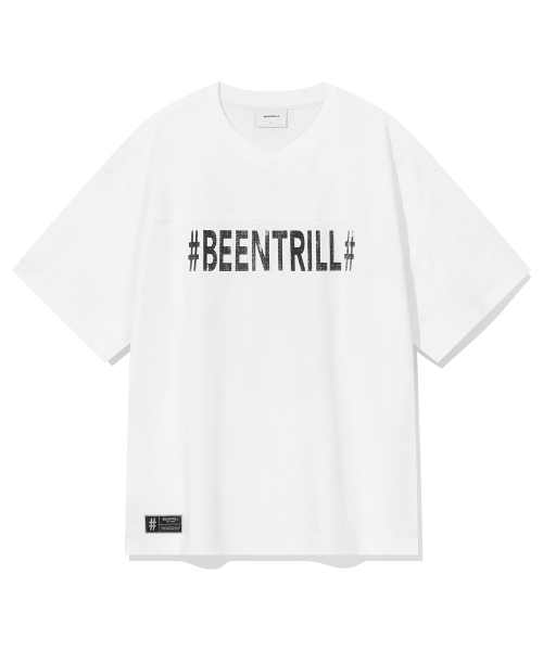 BEENTRILL(ビントリル)の「ヴィンテージハッシュタグジャイアントフィットメッシュ半袖Tシャツ(ホワイト)(Tシャツ/カットソー・レディース・その他・SMALL/MEDIUM/LARGE/X-LARGE)」の3枚目の写真