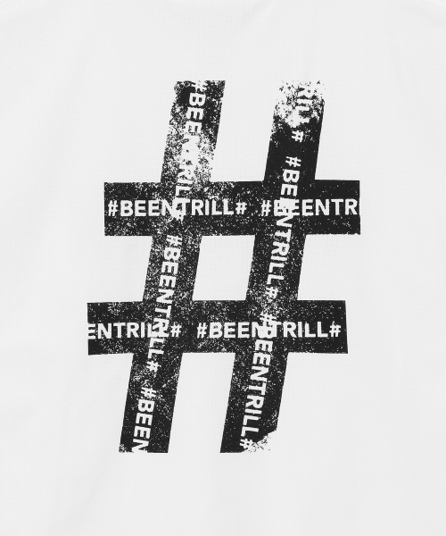 BEENTRILL(ビントリル)の「ヴィンテージハッシュタグジャイアントフィットメッシュ半袖Tシャツ(ホワイト)(Tシャツ/カットソー・レディース・その他・SMALL/MEDIUM/LARGE/X-LARGE)」の4枚目の写真