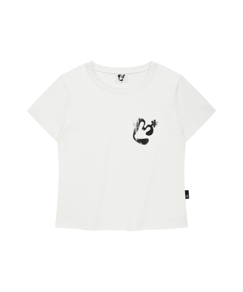 LMR(エルエムアール)の「ヴィンテージフローラルロゴスリム半袖TシャツWHITE(Tシャツ/カットソー・レディース・ホワイト・SMALL)」の2枚目の写真