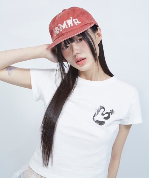 LMR(エルエムアール)の「ヴィンテージフローラルロゴスリム半袖TシャツWHITE(Tシャツ/カットソー・レディース・ホワイト・SMALL)」の6枚目の写真