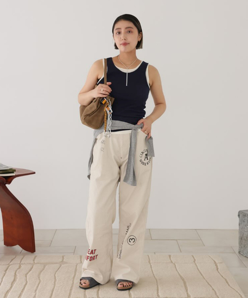 JOURNAL STANDARD(ジャーナルスタンダード)の「【2枚セット】SHEER SKINレイヤードノースリーブ(Tシャツ/カットソー・レディース・ネイビー/ボルドー/レッド・FREE)」の5枚目の写真