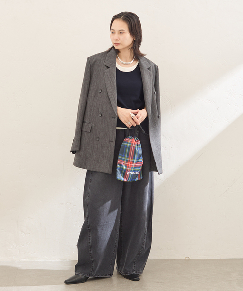 JOURNAL STANDARD(ジャーナルスタンダード)の「【2枚セット】SHEER SKINレイヤードノースリーブ(Tシャツ/カットソー・レディース・ネイビー/ボルドー/レッド・FREE)」の6枚目の写真