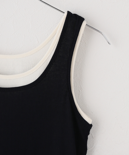 JOURNAL STANDARD(ジャーナルスタンダード)の「【2枚セット】SHEER SKINレイヤードノースリーブ(Tシャツ/カットソー・レディース・ネイビー/ボルドー/レッド・FREE)」の12枚目の写真