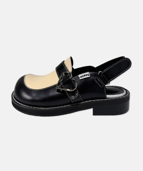 hippu（ヒプ）の「Slingback Loafer Black&Ivory（サンダル・レディース・その他・25.5cm/22.5cm/23cm/23.5cm/24cm/24.5cm/25cm/22cm）」の4枚目の写真