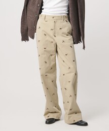 LOEFF | <LOEFF>キャメル エンブロイダリー チノパンツ(その他パンツ)