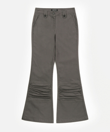 Wベルトループシャーリングbootカットパンツ (CHARCOAL)
