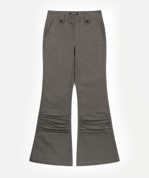 TOFFEE WOMEN(トフィーウィメン)の「Wベルトループシャーリングbootカットパンツ (CHARCOAL)(その他パンツ・レディース・その他・SMALL/MEDIUM/LARGE)」の1枚目の写真