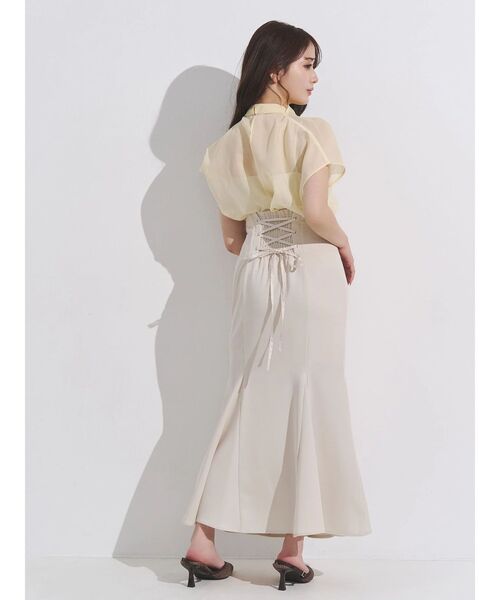 MERCURYDUO(マーキュリーデュオ)の「バックレースアップストレッチマーメイドスカート(スカート・レディース・アイボリー/ブラック・SMALL/MEDIUM)」の16枚目の写真