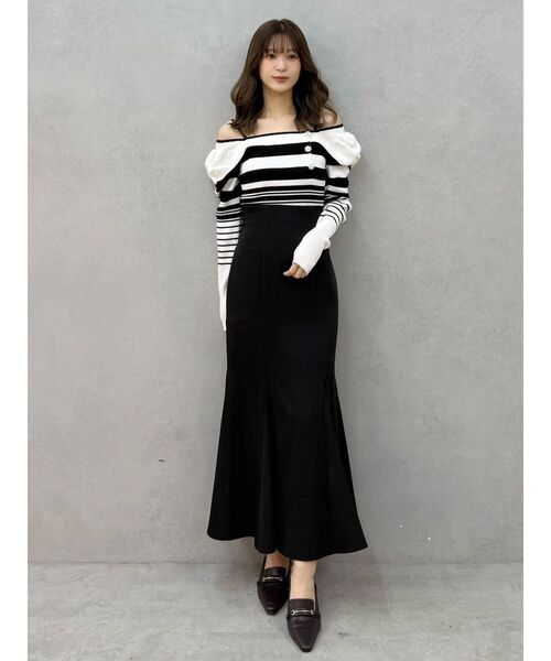MERCURYDUO(マーキュリーデュオ)の「バックレースアップストレッチマーメイドスカート(スカート・レディース・アイボリー/ブラック・SMALL/MEDIUM)」の22枚目の写真
