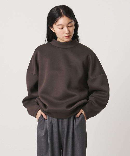 MARW UNITED ARROWS(マルゥ ユナイテッドアローズ)の「<MARW UNITED ARROWS>ボトルネック ダンボール プルオーバー(スウェット・レディース・ブラック/ダークブラウン/ホワイト・FREE)」の3枚目の写真