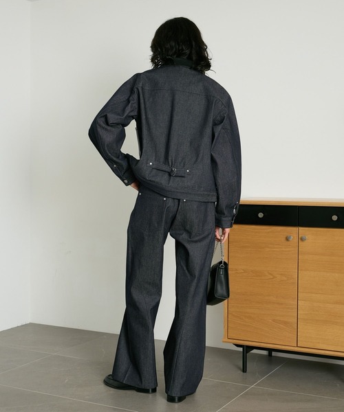 RAGEBLUE(レイジブルー)の「COMPACT SWITCHING DENIM JACKET/コンパクト切り替えデニムジャケット【セットアップ対応】(デニムジャケット・メンズ・ブラック/インディゴブルー・MEDIUM/LARGE)」の6枚目の写真
