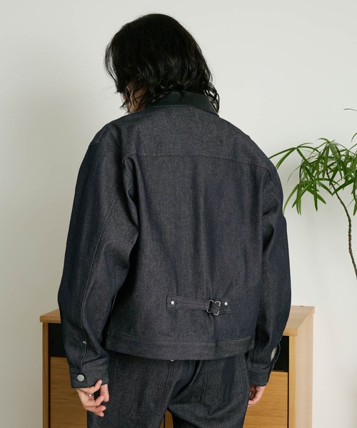 RAGEBLUE(レイジブルー)の「COMPACT SWITCHING DENIM JACKET/コンパクト切り替えデニムジャケット【セットアップ対応】(デニムジャケット・メンズ・ブラック/インディゴブルー・MEDIUM/LARGE)」の14枚目の写真