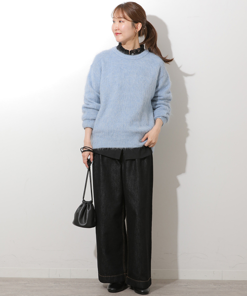 JOURNAL STANDARD relume(ジャーナルスタンダード レリューム)の「《WEB限定》フリルネックボリュームスリーブブラウス(シャツ/ブラウス・レディース・ホワイト/ブラック・FREE)」の3枚目の写真