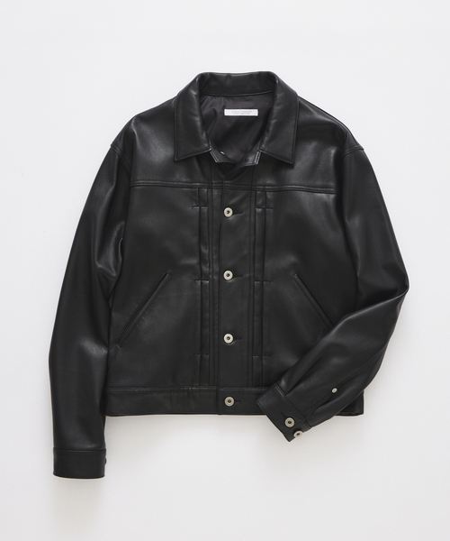 JOURNAL STANDARD(ジャーナルスタンダード)の「シープ レザー トラッカー(ライダースジャケット・メンズ・ブラック・SMALL/MEDIUM/LARGE)」の1枚目の写真