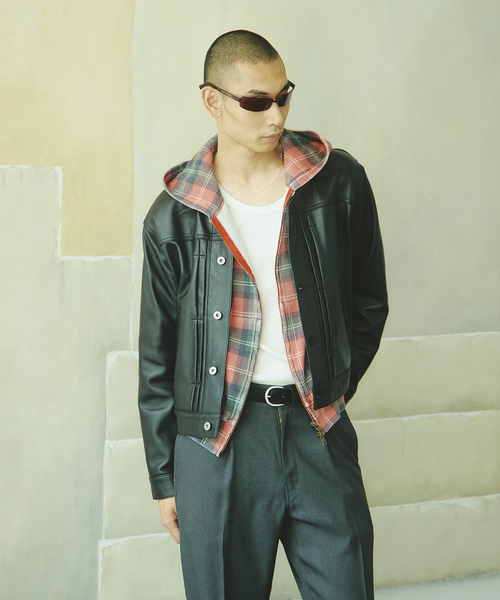 JOURNAL STANDARD(ジャーナルスタンダード)の「シープ レザー トラッカー(ライダースジャケット・メンズ・ブラック・SMALL/MEDIUM/LARGE)」の10枚目の写真