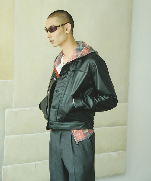 JOURNAL STANDARD(ジャーナルスタンダード)の「シープ レザー トラッカー(ライダースジャケット・メンズ・ブラック・SMALL/MEDIUM/LARGE)」の11枚目の写真