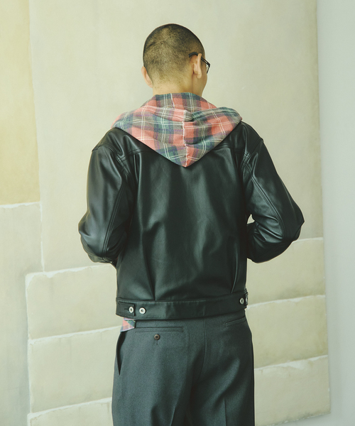 JOURNAL STANDARD(ジャーナルスタンダード)の「シープ レザー トラッカー(ライダースジャケット・メンズ・ブラック・SMALL/MEDIUM/LARGE)」の12枚目の写真
