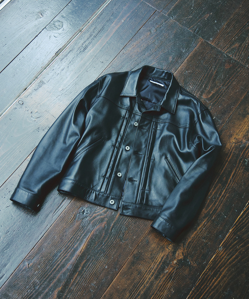 JOURNAL STANDARD(ジャーナルスタンダード)の「シープ レザー トラッカー(ライダースジャケット・メンズ・ブラック・SMALL/MEDIUM/LARGE)」の16枚目の写真