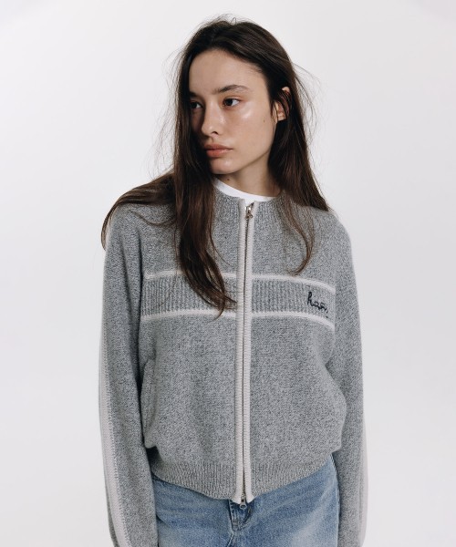 haag(ヘイグ)の「a lined zip-cardigan (grey)(カーディガン/ボレロ・レディース・その他・FREE)」の5枚目の写真