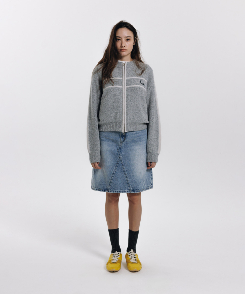 haag(ヘイグ)の「a lined zip-cardigan (grey)(カーディガン/ボレロ・レディース・その他・FREE)」の6枚目の写真