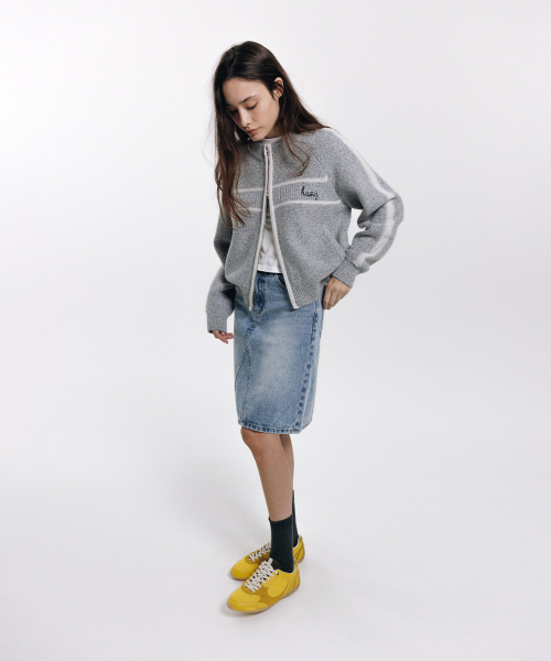 haag(ヘイグ)の「a lined zip-cardigan (grey)(カーディガン/ボレロ・レディース・その他・FREE)」の12枚目の写真