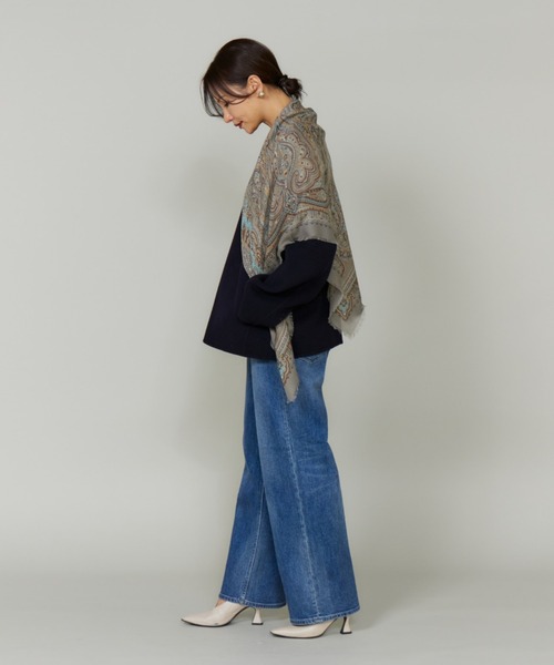 LE SOUK(ルスーク)の「クルーネックリバーコート(ノーカラーコート・レディース・パープル・9号)」の16枚目の写真