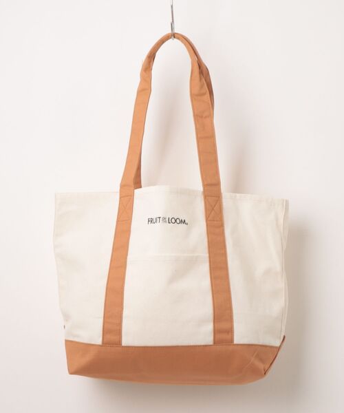 FRUIT OF THE LOOM(フルーツオブザルーム)の「【FRUIT OF THE LOOM】FTL EX CANVAS TOTE BAG M(トートバッグ・メンズ・ブルー系その他/オフホワイト/レッド/ライトブラウン/ネイビー/グリーン/エンジ/ベージュ・FREE)」の2枚目の写真