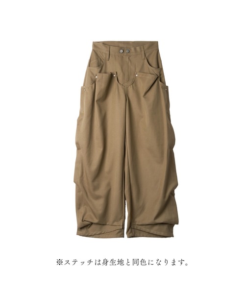 Knuth Marf(クヌースマーフ)の「cling draped pants(unisex)(その他パンツ・レディース・ブラック/ブラウン・SMALL/MEDIUM/X-SMALL)」の15枚目の写真
