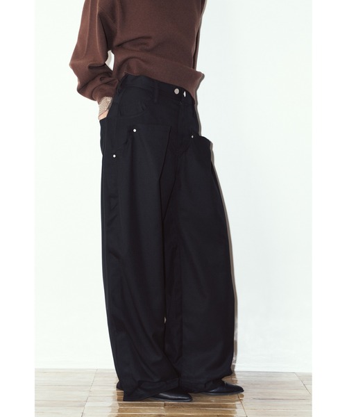 Knuth Marf(クヌースマーフ)の「cling draped pants(unisex)(その他パンツ・レディース・ブラック/ブラウン・SMALL/MEDIUM/X-SMALL)」の18枚目の写真