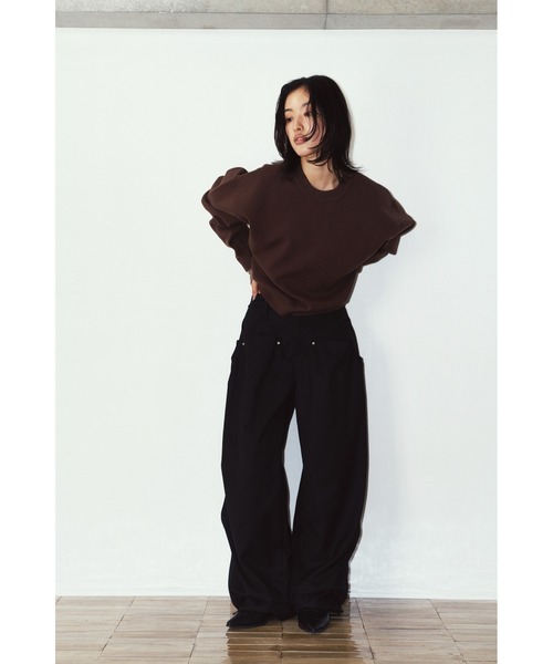 Knuth Marf(クヌースマーフ)の「cling draped pants(unisex)(その他パンツ・レディース・ブラック/ブラウン・SMALL/MEDIUM/X-SMALL)」の19枚目の写真
