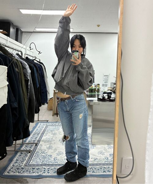 GREIIGE（グレイジ）の「PIGMENT パラシュート クロップドボンバー (ウォッシュドグレー)（ブルゾン・メンズ・その他・LARGE/X-LARGE）」の3枚目の写真
