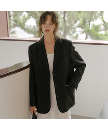 Wool blend tailored jacket [TIFA06JK05]_Black