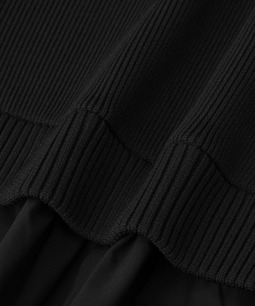 ADAM ET ROPE'(アダムエロペ)の「【サステナブル】パフスリーブニットコンビカーディガン(カーディガン/ボレロ・レディース・ブラック/キナリ・FREE)」の22枚目の写真